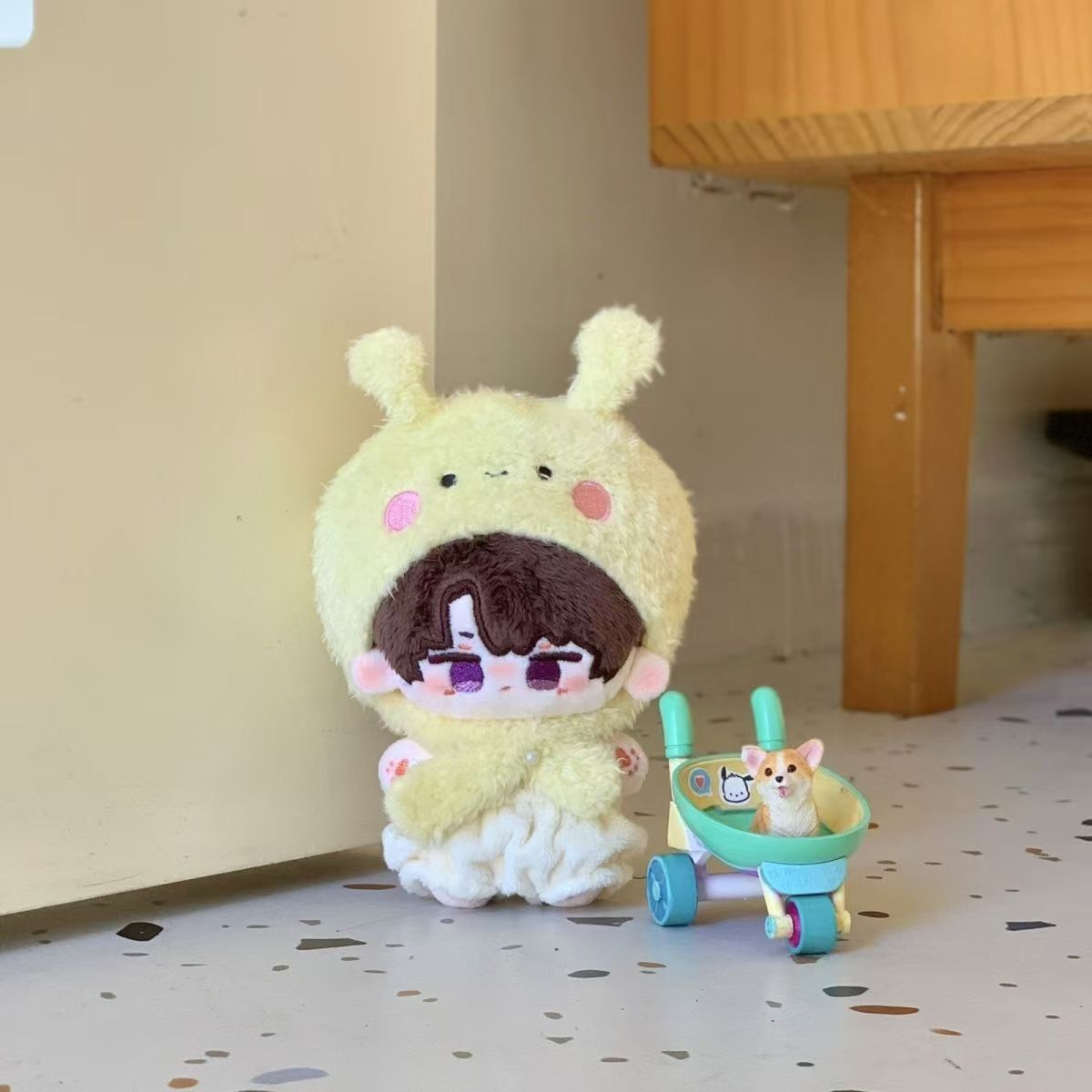 【10cm】ぬいぐるみ服 キャラクターなりきりフード　エイリアン・雪だるま・カラス・うさぎ・アヒル