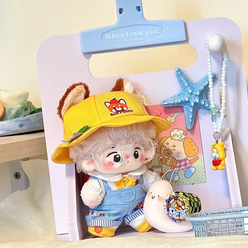 【10cm】ぬいぐるみ服 幼稚園服風レッサーパンダオーバーオール