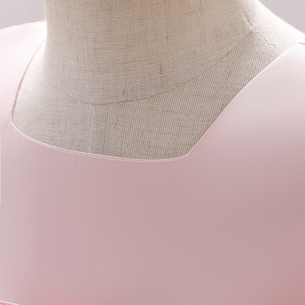 ピアノ発表会ドレス サテン生地 大きなリボンが特徴の子どもドレス 結婚式やお誕生日 リングガールにも