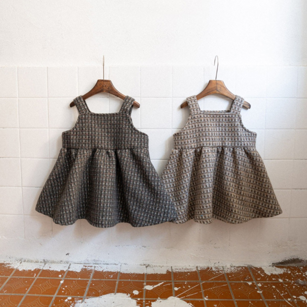 ピアノ発表会ワンピース シンプル 子供服 73～100センチ 2色