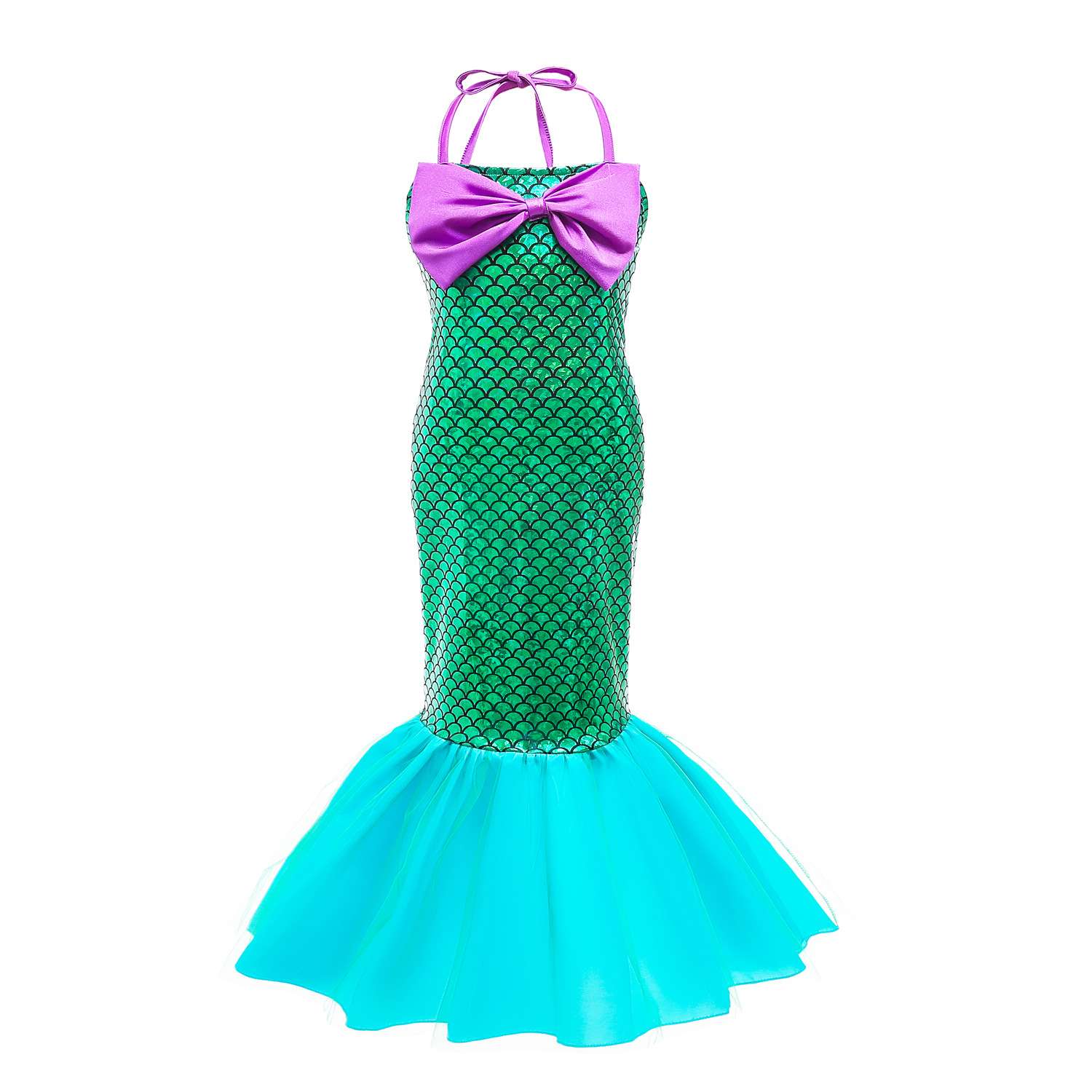 ピアノ発表会ドレス 結婚式用  人魚姫風チュールスカートのキッズドレス