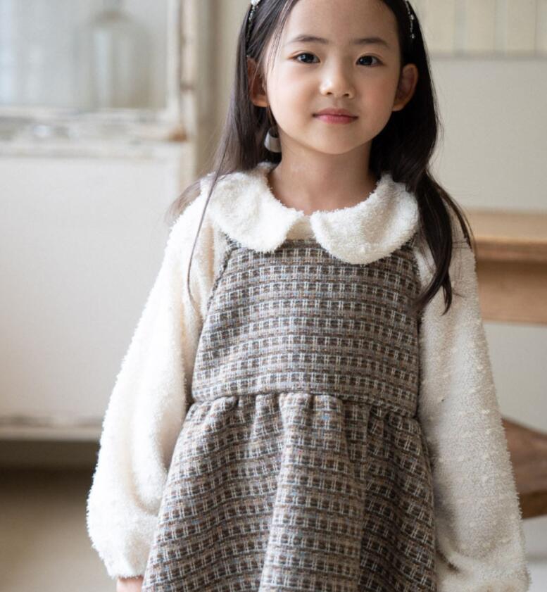 ピアノ発表会ワンピース シンプル 子供服 73～100センチ 2色