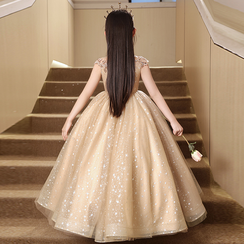 キッズドレス 星空のプリンセス ティアラ付きロングドレス