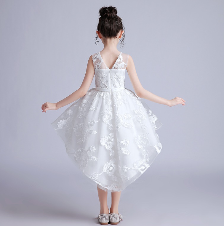 ピアノ発表会ドレス 結婚式 キッズドレス 女の子 ピアノ発表会 お姫様風 花柄刺繍ワンピース