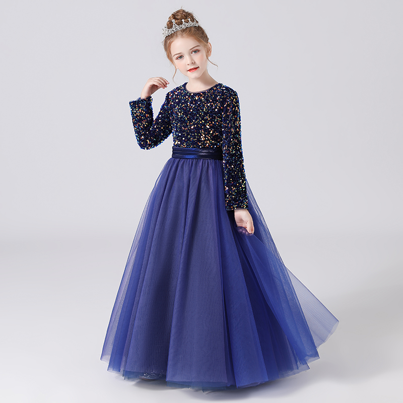 キッズドレス キラめく姫様のロングドレス