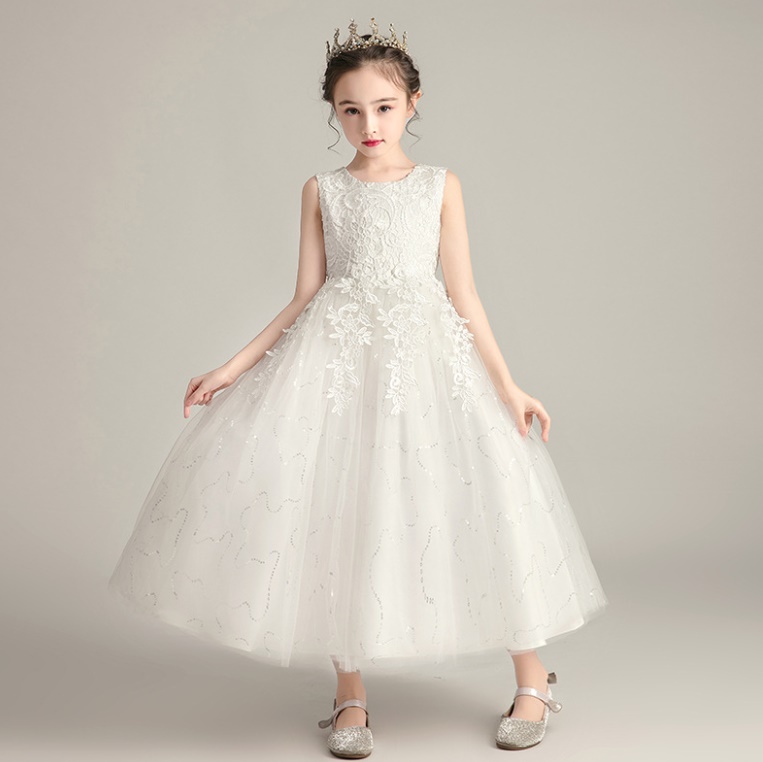 ピアノ発表会ドレス 結婚式 キッズドレス 女の子用 水色お姫様キッズドレス
