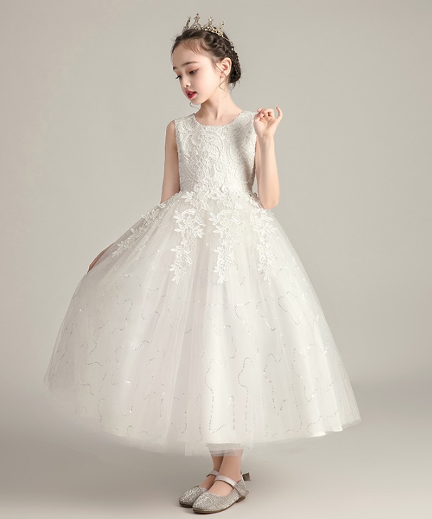 ピアノ発表会ドレス 結婚式 キッズドレス 女の子用 水色お姫様キッズドレス