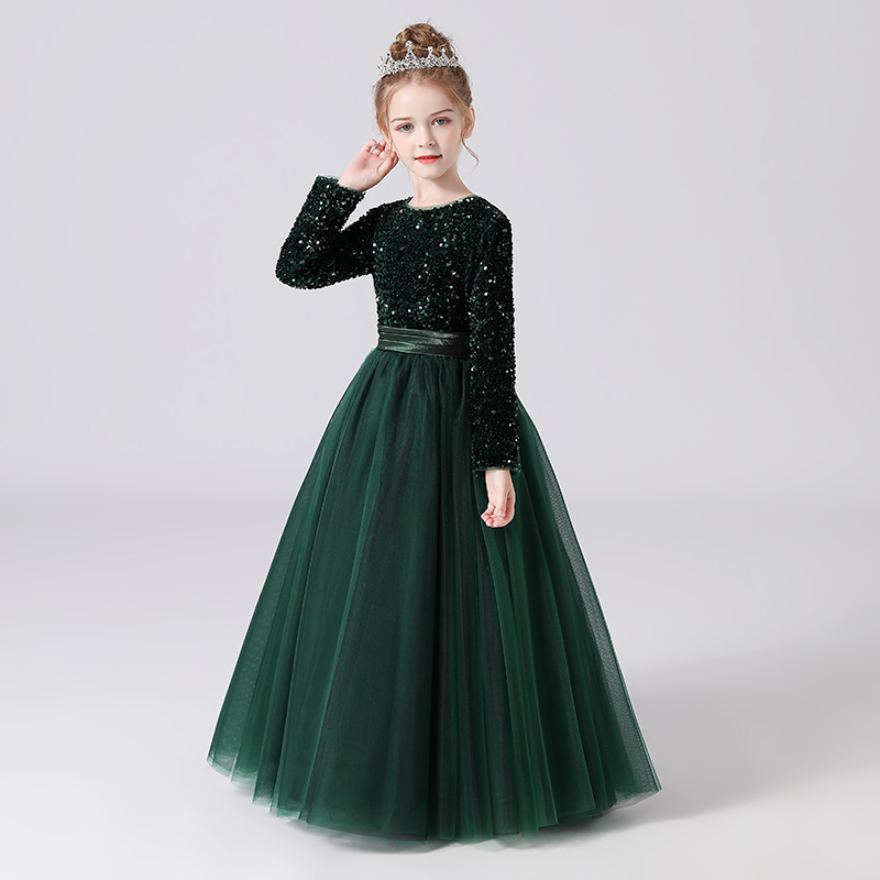 キッズドレス キラめく姫様のロングドレス