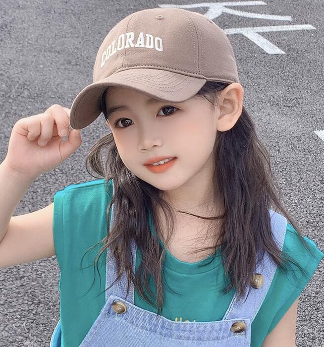 子ども服 子どもロゴ入りキャップ野球帽子