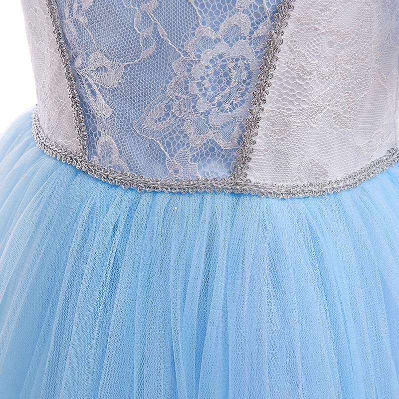 キッズドレス  プリンセス風チュールレース子供ドレス