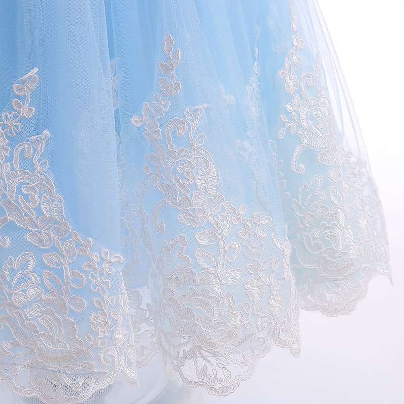 キッズドレス  プリンセス風チュールレース子供ドレス