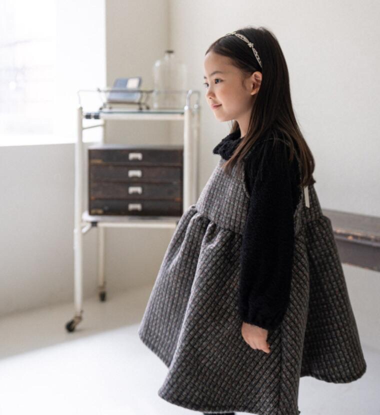 ピアノ発表会ワンピース シンプル 子供服 73～100センチ 2色