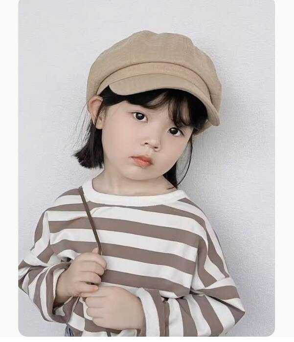 子ども服 子どもキャスケット風ベレー帽子