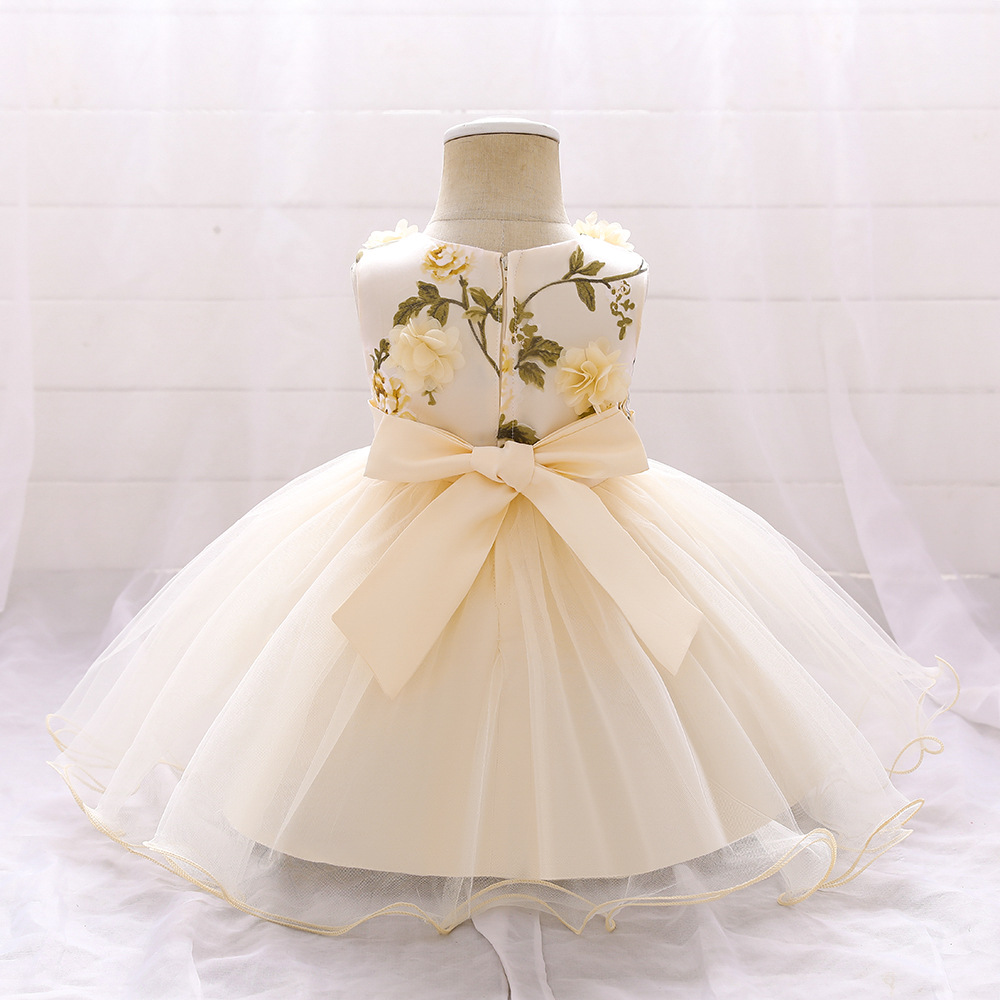 ピアノ発表会ドレス ピアノ発表会用ドレス 花飾り付き 結婚式 誕生日 5色展開
