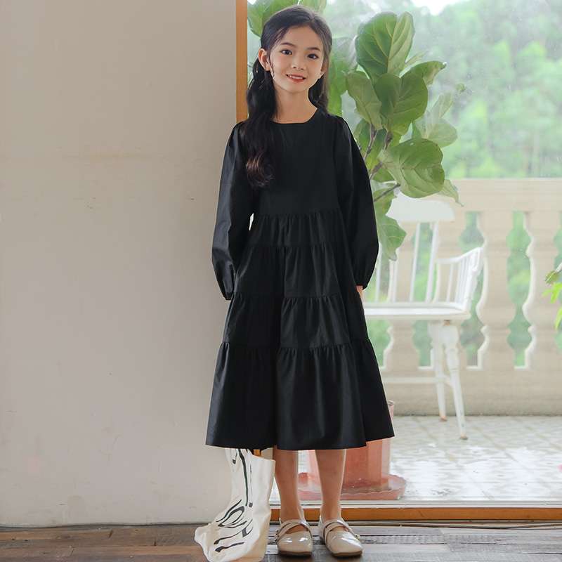 キッズドレス  子供用ふんわりティアードワンピース