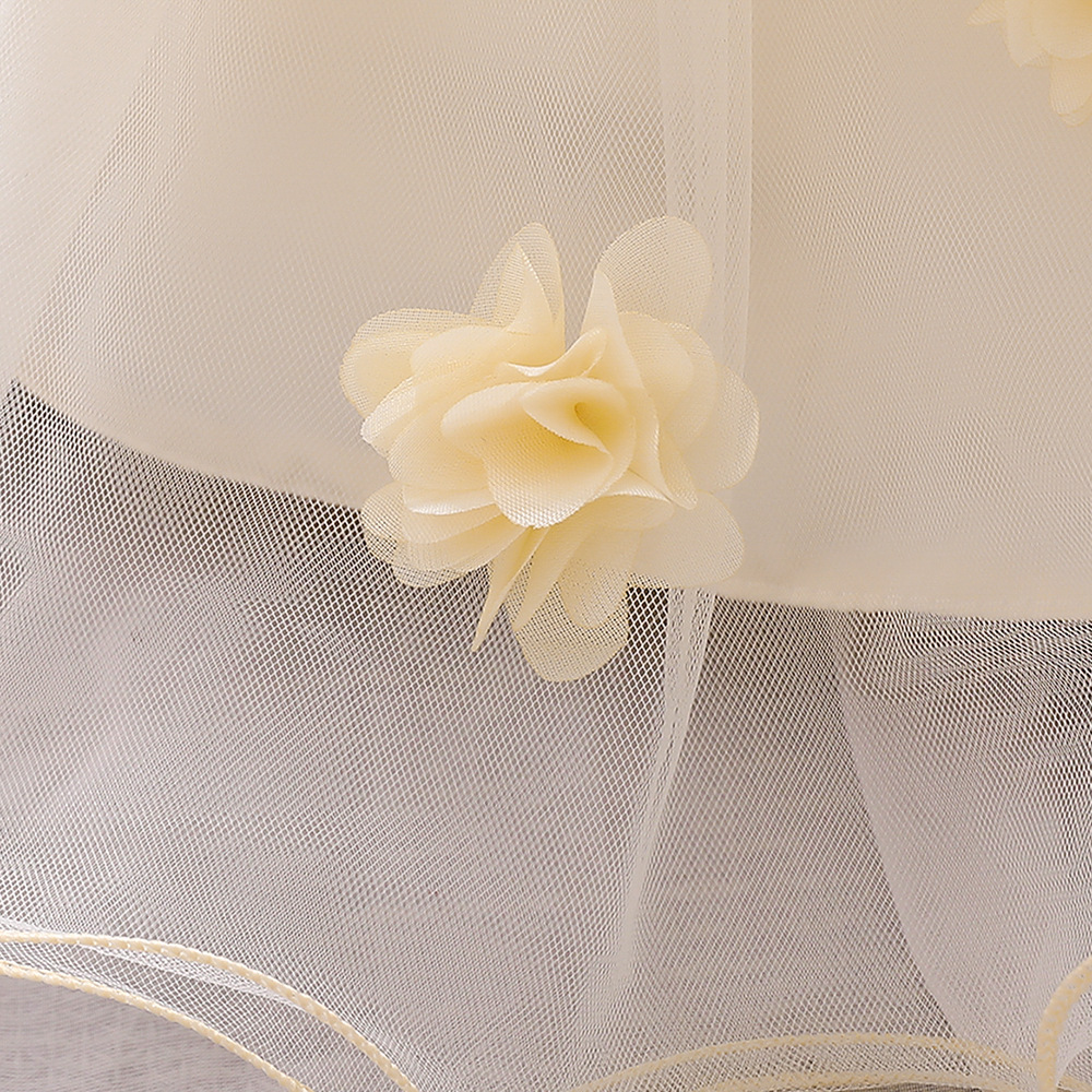 ピアノ発表会ドレス ピアノ発表会用ドレス 花飾り付き 結婚式 誕生日 5色展開