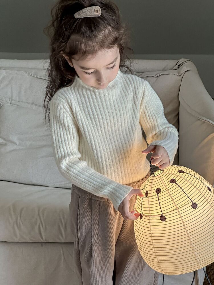 子ども服 子どもニット 一枚でも主役になれるパステルカラーのリブニット