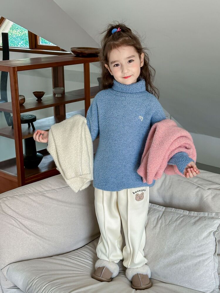 子ども服 子どもニット ルーズにダボッと着たいハイネックニット