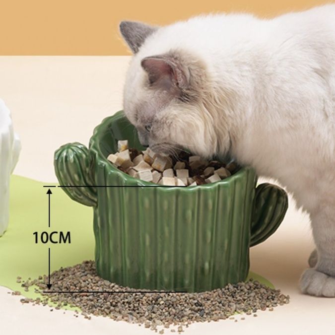 ペット食器 高さ十センチ胃腸に優しい高台式ペット食器