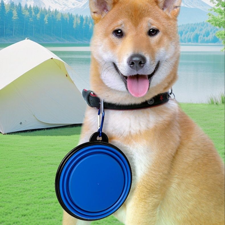 持ち運び便利な折りたたみ式ペット用食器ボウル