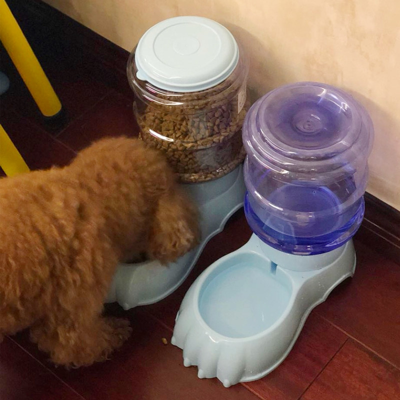 ペット食器 大容量自動給餌給水器セット ペット用食器大