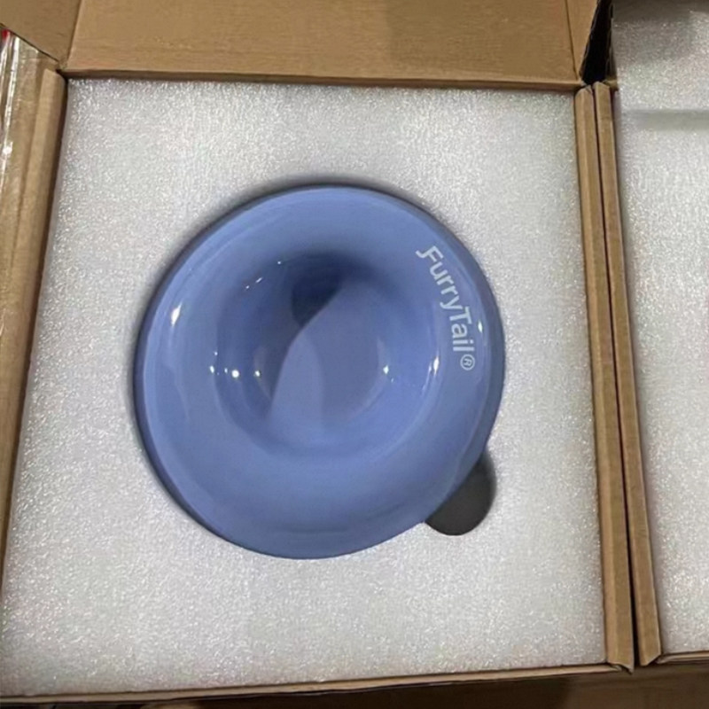 ペット食器 丸みが愛らしい陶器製ペット用小皿