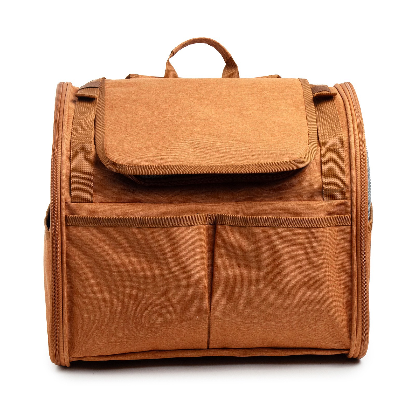 ペット キャリー 多機能収納ポケット付き通気性抜群猫用キャリーバッグ