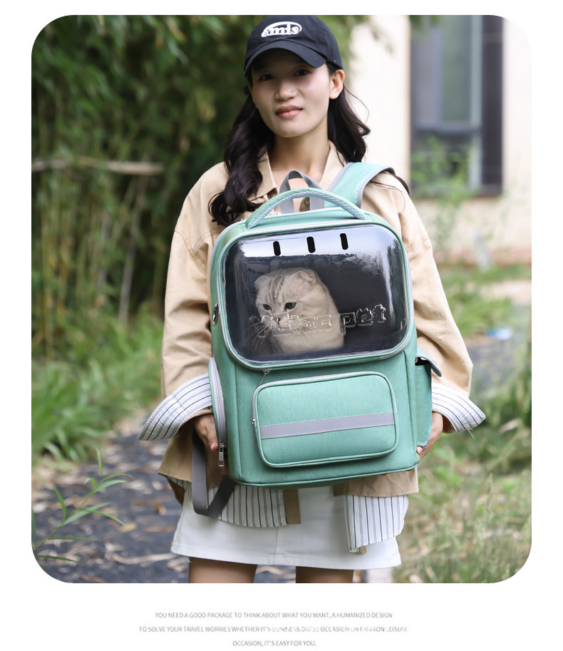 ペット キャリー 猫用宇宙船風パノラマリュックキャリー