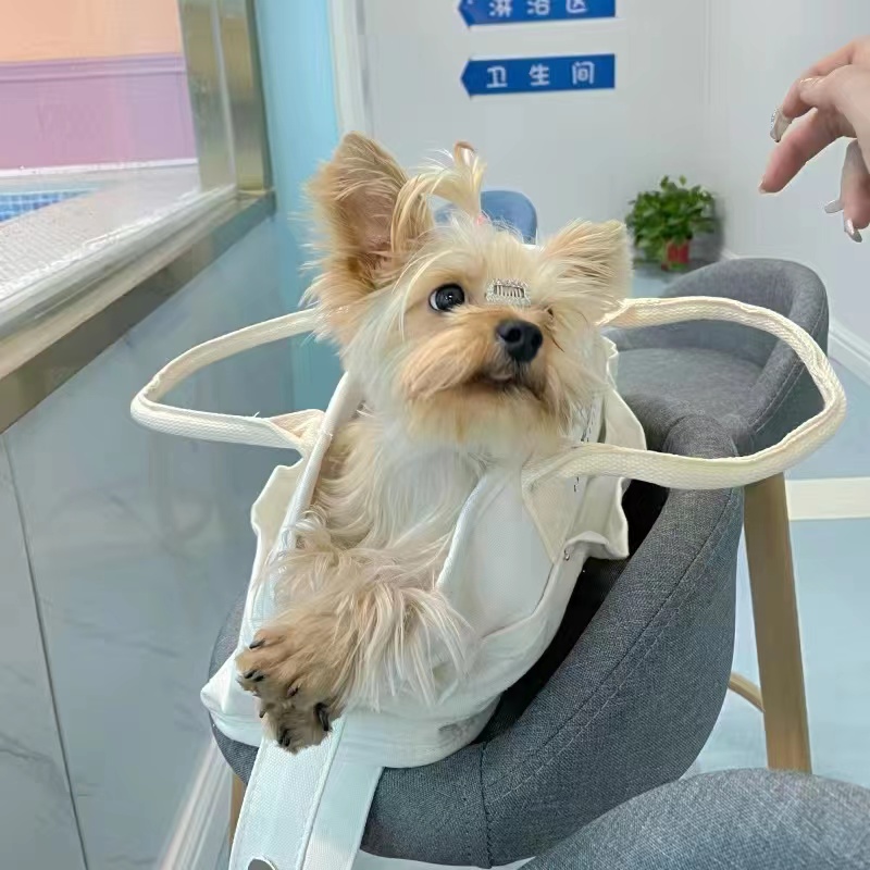 ペット キャリー やわらか帆布の小型犬お出かけバッグ