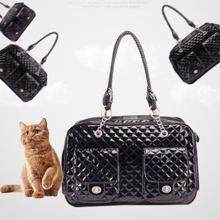 ペット キャリー 猫用キルティング模様の高級感溢れるお出かけバッグ