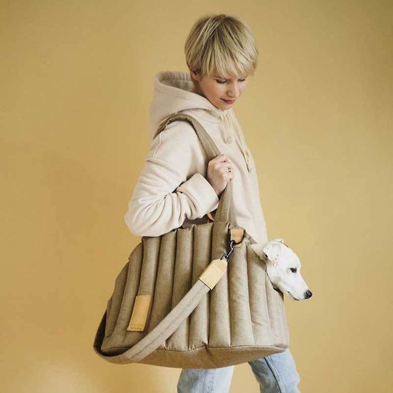 ペット キャリー　犬用 もこもこ冬のやすらぎキャリー