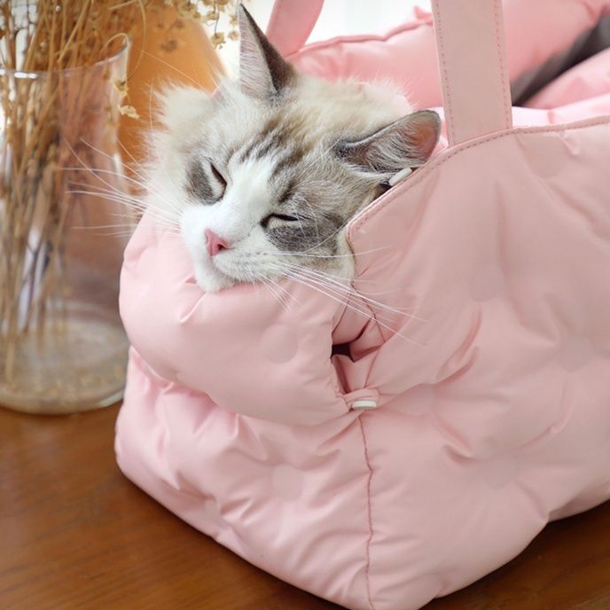 ペット キャリー 猫用 やわらかキルトお出かけバッグ