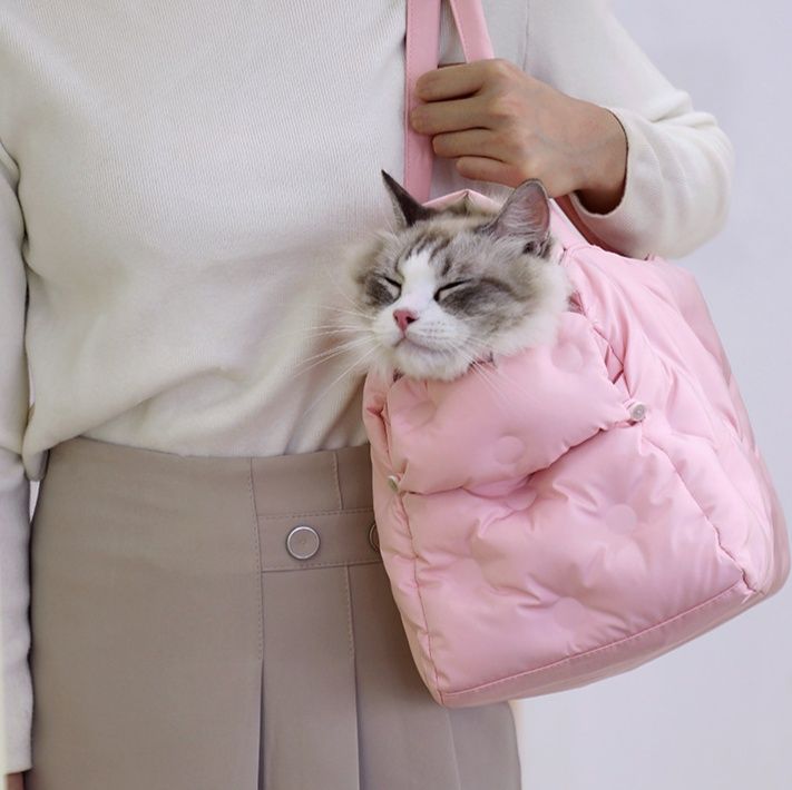 ペット キャリー 猫用 やわらかキルトお出かけバッグ