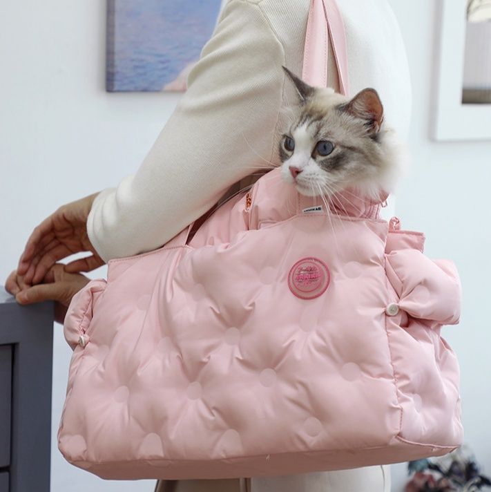 ペット キャリー 猫用 やわらかキルトお出かけバッグ