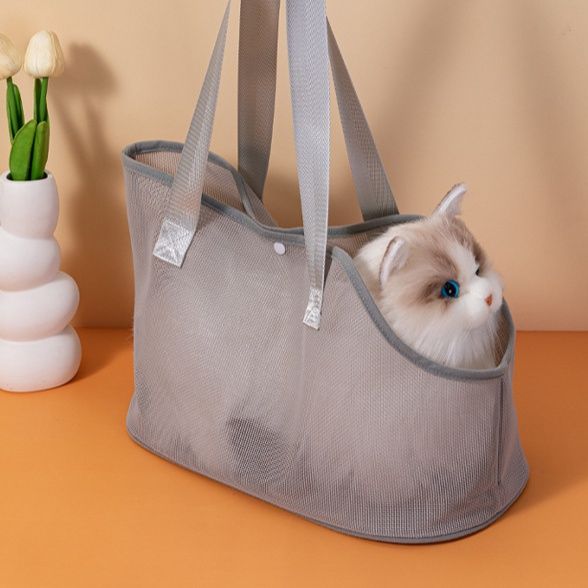 ペット キャリー 猫用メッシュ通気性おでかけバッグ