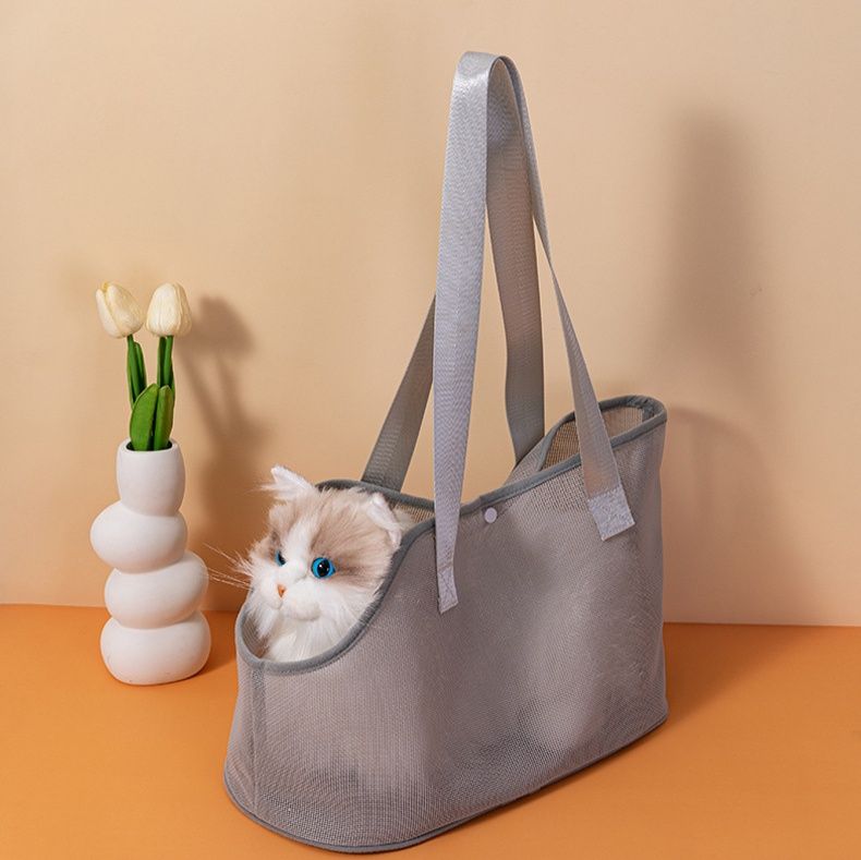 ペット キャリー 猫用メッシュ通気性おでかけバッグ