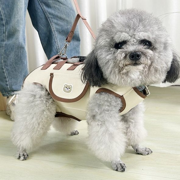 ペット キャリー くまさんポケット付き犬用キャリーバッグ