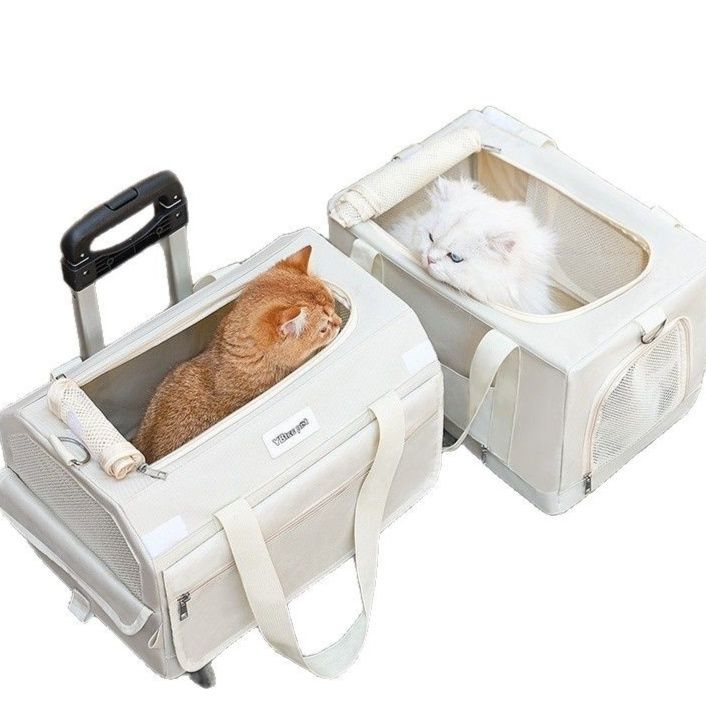 ペット キャリー 猫用通気性抜群 二段式キャリーケース