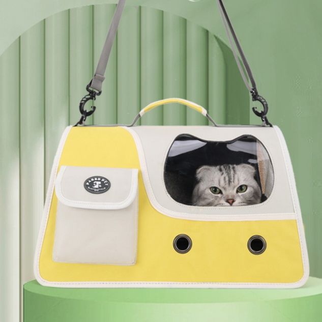 ペット キャリー 猫用お出かけ安心ポケットバッグ