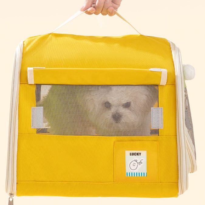 ペット キャリー かわいい顔の通気性抜群ペットハウス