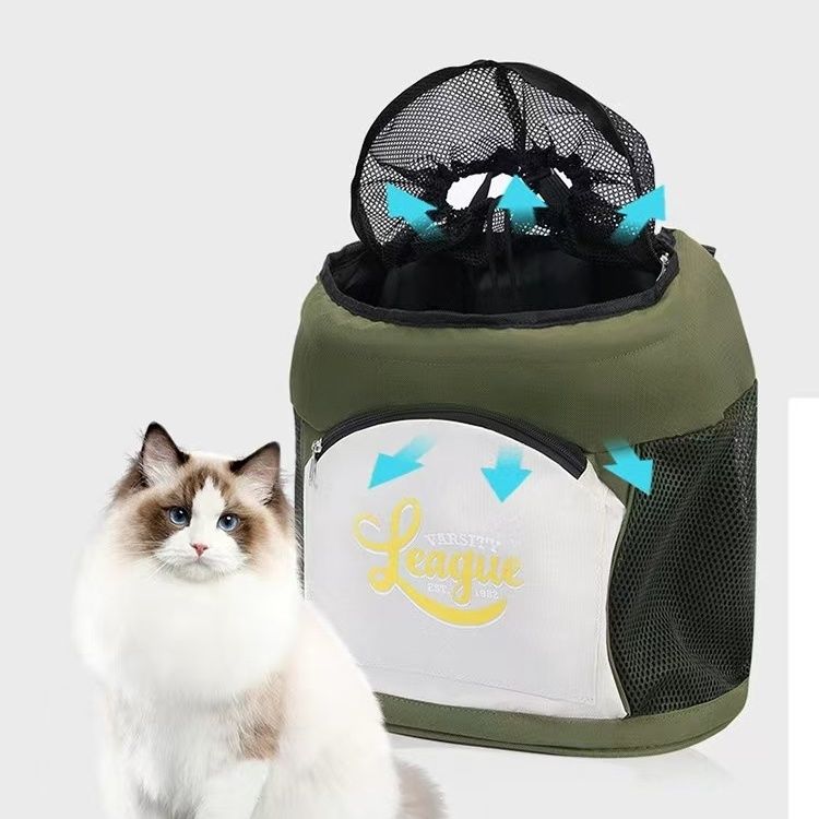ペット キャリー 猫用前開き通気性抜群リュック型キャリー