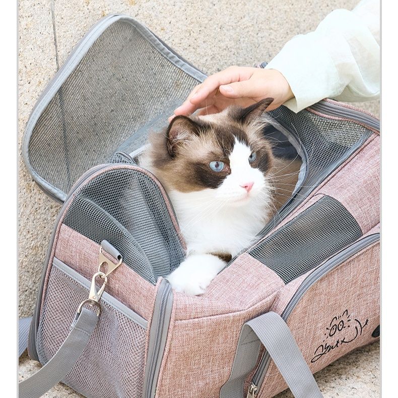 ペット キャリー 猫用おでかけ快適メッシュキャリー