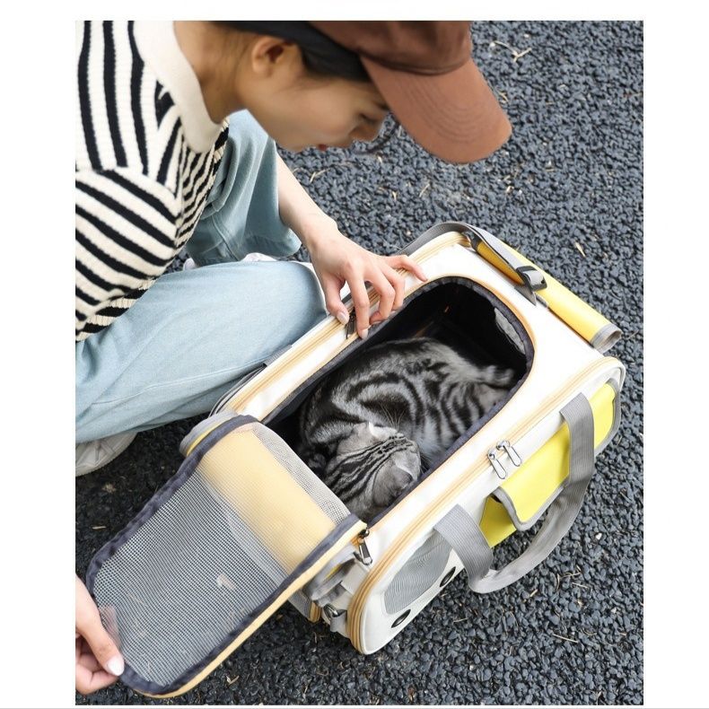 ペット キャリー 猫用モダン通気性ペットバッグ
