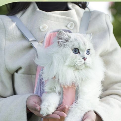 ペット キャリー猫用 両手解放メッシュ抱っこキャリー