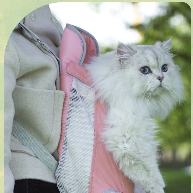 ペット キャリー猫用 両手解放メッシュ抱っこキャリー