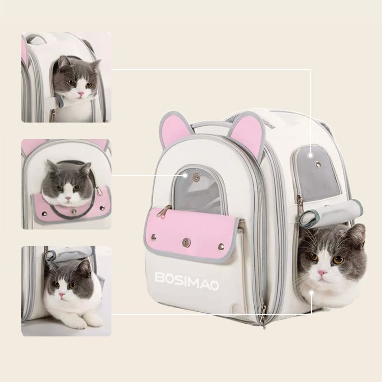 ペット キャリー 猫ちゃん快適拡張式リュックキャリー