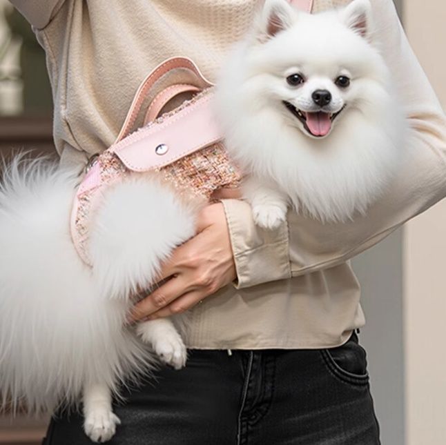 ペット キャリー 小型犬用おしゃれ斜め掛けキャリー