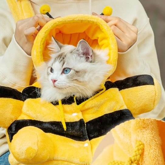 ペット キャリー 猫用もこもこ遊び心ペット抱っこバッグ