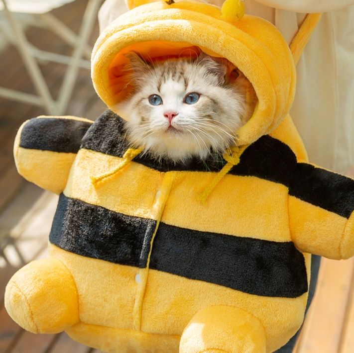 ペット キャリー 猫用もこもこ遊び心ペット抱っこバッグ