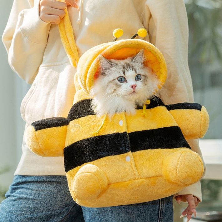 ペット キャリー 猫用もこもこ遊び心ペット抱っこバッグ